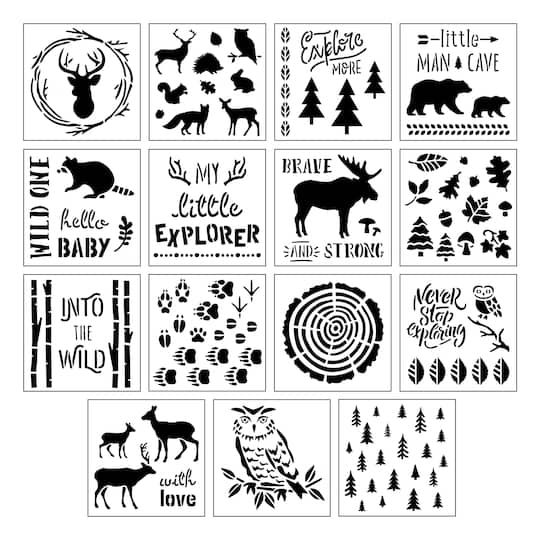 Woodland Stencils by Craft Smart®, 12" x 12"